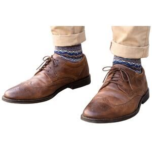 Rockport Walkability Wingtip Lace Up Oxford Brown Leather Men 13 Dress Shoe